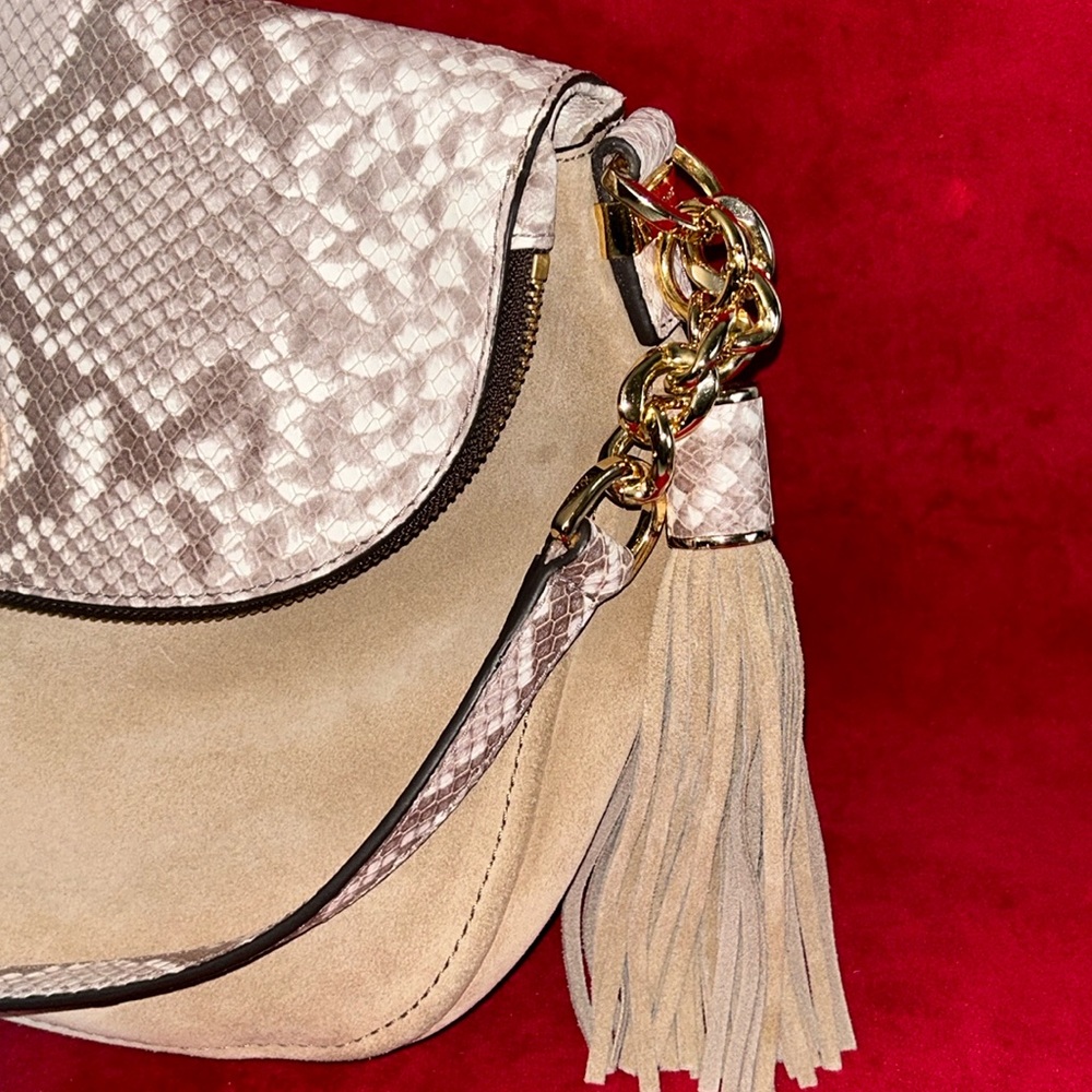Michael Kors Suede Python Style Shoulder Bag - image 4